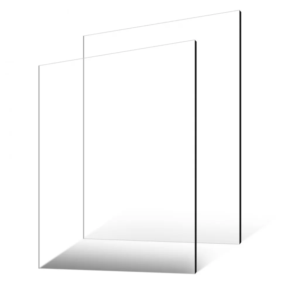 VEVOR Plexiglass Acrylic Sheet, 2-Pack Plastic Sheets, 24 x 36 Inch 1/4 Inch Thick Clear Plastic Cast Transparent Glass for Crafting Projects, Replacement Picture Frame Glass, DIY Display, Easy to Cut
