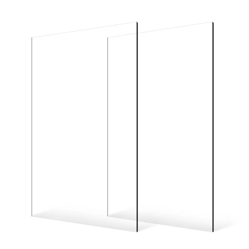 VEVOR Plexiglass Acrylic Sheets, 2-Pack Plastic Sheet, 24 x 48 Inch 1/8 Inch Thick Clear Plastic Cast Transparent Glass for Crafting Projects, Replacement Picture Frame Glass, DIY Display, Easy to Cut