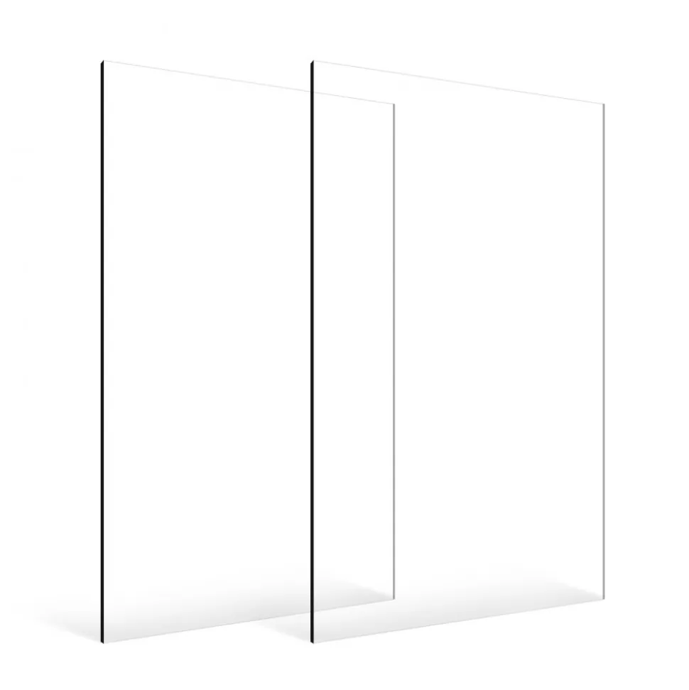 VEVOR Plexiglass Acrylic Sheets, 2-Pack Plastic Sheet, 24 x 48 Inch 1/8 Inch Thick Clear Plastic Cast Transparent Glass for Crafting Projects, Replacement Picture Frame Glass, DIY Display, Easy to Cut
