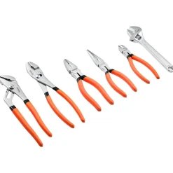 VEVOR Pliers and Wrench Set 6-Piece Utility Set Polished Carbon Steel Jaw, Hand Tools for DIY & Home Use, 10
