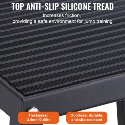 VEVOR Plyometric Jump Boxes, 12/18/24 Inch Plyo Box, Platform and Jumping Agility Box, Anti-Slip Fitness Exercise Step Up Box Set for Home Gym Training, Conditioning Strength Training, Black