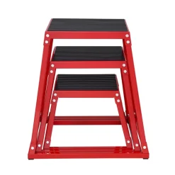 VEVOR Plyometric Jump Boxes, 12/18/24 Inch Plyo Box, Platform and Jumping Agility Box, Anti-Slip Fitness Exercise Step Up Box Set for Home Gym Training, Conditioning Strength Training, Red