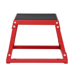 VEVOR Plyometric Jump Box, 12 Inch Plyo Box, Steel Plyometric Platform and Jumping Agility Box, Anti-Slip Fitness Exercise Step Up Box for Home Gym Training, Conditioning Strength Training, Red
