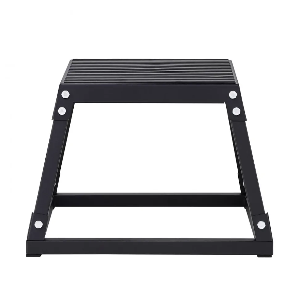 VEVOR Plyometric Jump Box, 12 Inch Plyo Box, Steel Plyometric Platform and Jumping Agility Box, Anti-Slip Fitness Exercise Step Up Box for Home Gym Training, Conditioning Strength Training, Black