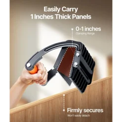 VEVOR Plywood Carrier, 200 lbs Single Clamp Capacity, Adjustable Drywall Carrying Tool for 0-1 Inches Thickness Boards, Plywood Carrier with Non-Slip Grips for Plastic Boards, Plywood, Drywall