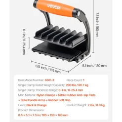 VEVOR Plywood Carrier, 200 lbs Single Clamp Capacity, Adjustable Drywall Carrying Tool for 0-1 Inches Thickness Boards, Plywood Carrier with Non-Slip Grips for Plastic Boards, Plywood, Drywall