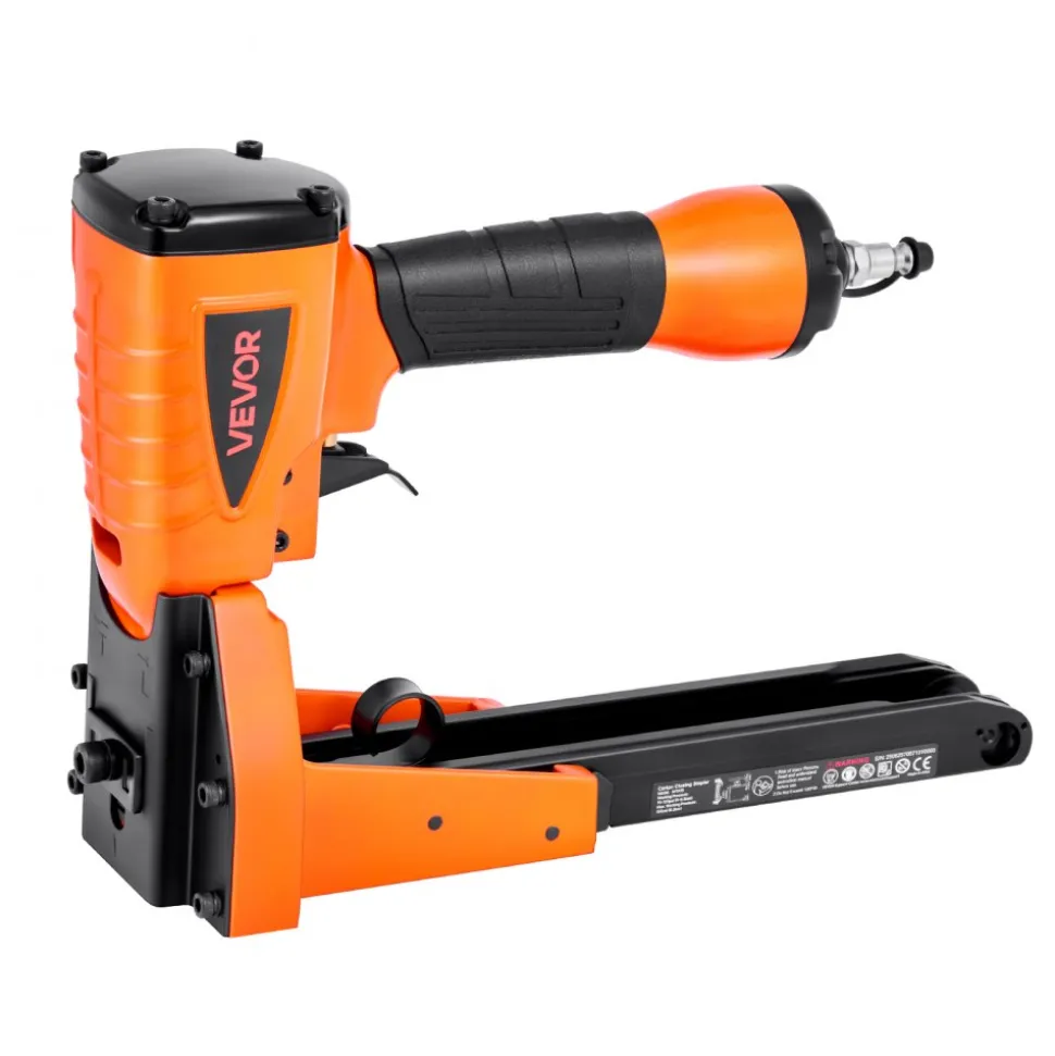 VEVOR Pneumatic Carton Closing Stapler, 13 Gauge Pneumatic Cardboard Staple Gun for 1-3/8 inch Crown 5/8" & 3/4" Length, Depth-Adjustable 70-120 PSI Air Staple Gun for Boxes Carton Closing, Packaging