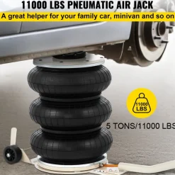 VEVOR Pneumatic Jack, 5 Ton/11023 lbs Triple Bag Air Jack, Lifting Height 6.3-15.75 Inch, Inflatable Car Jack with Long Handle, Lifter Pneumatic Air Jack for Garage Car Lifting Repair