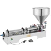 VEVOR Pneumatic Liquid Paste Filling Machine 50-500ML Volume, Horizontal Cream Filling Machine with 30L Hopper, Pneumatic liquid Filling Machine for Water Oil Cream etc