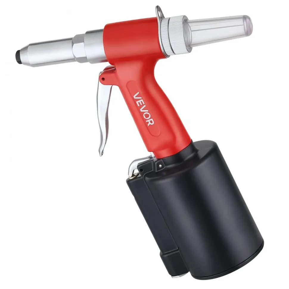 VEVOR Pneumatic Rivet Gun Kit with 3/32" 1/8" 5/32" 3/16" Nosepieces, 2425 LBS Pulling Force, 3-Claw Secure Grip, Air Pop Riveter Tool for Automotive, Construction, Industrial Manufacturing
