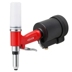 VEVOR Pneumatic Rivet Gun Kit with 3/32" 1/8" 5/32" 3/16" 1/4" Nosepieces, 3924 LBS Pulling Force, 3-Claw Secure Grip, Air Pop Riveter Tool for Automotive, Construction, Industrial Manufacturing