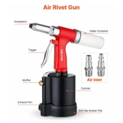 VEVOR Pneumatic Rivet Gun Kit with 3/32
