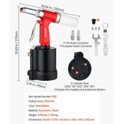 VEVOR Pneumatic Rivet Gun Kit with 3/32