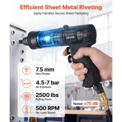 VEVOR Pneumatic Rivet Nut Gun Kit with 1/4
