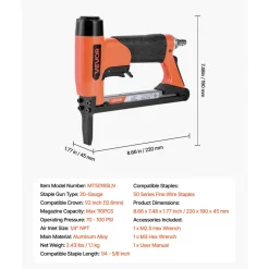 VEVOR Pneumatic Staple Gun, 20 Gauge T50 Pneumatic Upholstery Stapler for 7/16