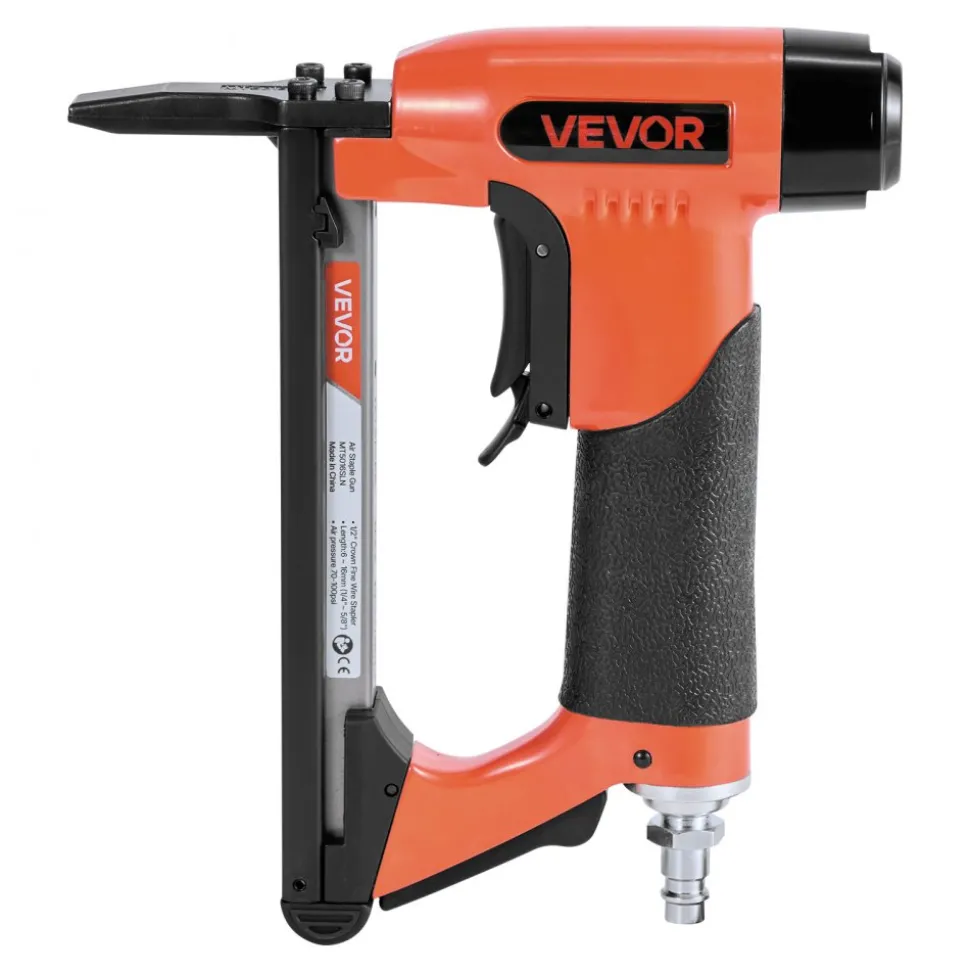 VEVOR Pneumatic Staple Gun, 20 Gauge T50 Pneumatic Upholstery Stapler for 7/16" Crown 5/32"-5/8" Length Staples, 70-110 PSI Air Staple Gun for Woodworking, Upholstering, Fabric, Crafts, DIY Projects