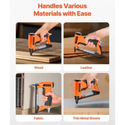 VEVOR Pneumatic Staple Gun, 22 Gauge Air Upholstery Stapler for 71 Series Fine Wire Staples 3/8