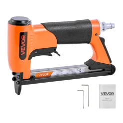 VEVOR Pneumatic Staple Gun, 20 Gauge Air Upholstery Stapler for 50 Series Fine Wire Staples 1/2" Crown 1/4"-5/8" Length, Max 110PCS Loading Air Staple Gun for Upholstering, Woodworking, DIY Projects
