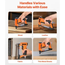 VEVOR Pneumatic Staple Gun, 21 Gauge Air Upholstery Stapler for 80 Series Fine Wire Staples 1/2