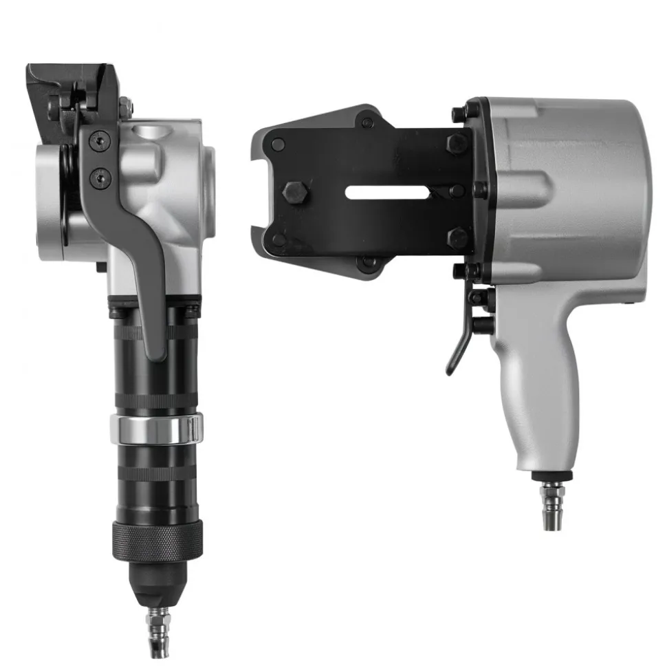 VEVOR Pneumatic Steel Strapping Machine, 8500 N Tension Force, Metal Strapping Tool Tensioner and Cutter Sealer for 1.26 in Width Metal Belt, Heavy Duty Split Type Baler for High Tensile Packaging