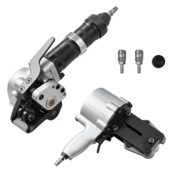 VEVOR Pneumatic Steel Strapping Machine, 8500 N Tension Force, Metal Strapping Tool Tensioner and Cutter Sealer for 1.26 in Width Metal Belt, Heavy Duty Split Type Baler for High Tensile Packaging