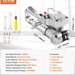 VEVOR Pneumatic Strapping Tool, for 3/4