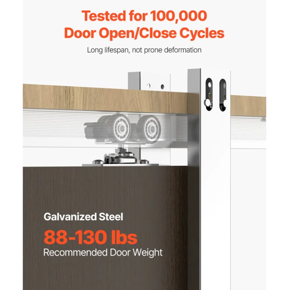VEVOR Pocket Door Frame Kit, for 24-36 in Wide 80 in High Door, Pocket Door Kit with Two-Way Soft Close Mechanism, Slide Smoothly Quietly, Easy to Install, Premium Galvanized Steel, for Living Room