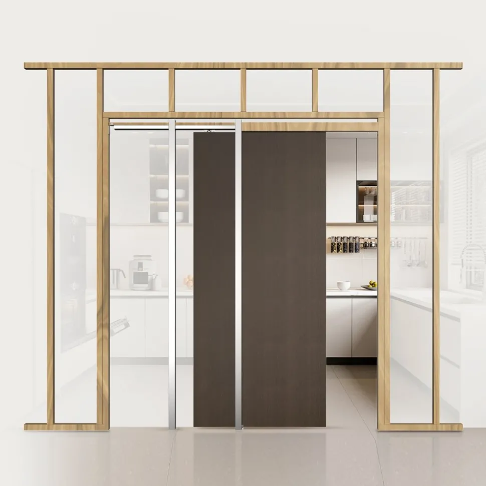 VEVOR Pocket Door Frame Kit, for 24-36 in Wide 80 in High Door, Pocket Door Kit with Two-Way Soft Close Mechanism, Slide Smoothly Quietly, Easy to Install, Premium Galvanized Steel, for Living Room