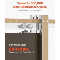 VEVOR Pocket Door Frame Kit, for 24-36 in Wide 80 in High Door, Pocket Door Kit with Two-Way Soft Close Mechanism, Slide Smoothly Quietly, Easy to Install, Wood and Galvanized Steel, for Living Room