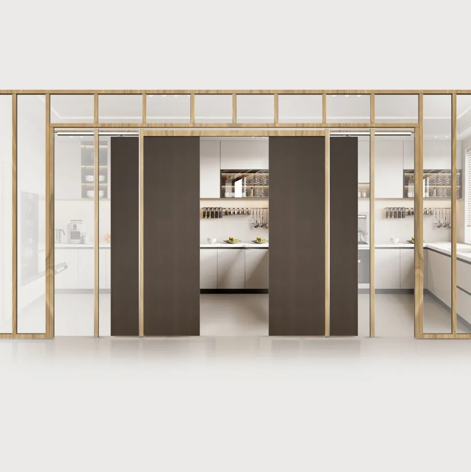 VEVOR Pocket Door Frame Kit, for 48-72 in Wide 80 in High Door, Pocket Door Kit with Two-Way Soft Close Mechanism, Slide Smoothly Quietly, Easy to Install, Wood and Galvanized Steel, for Living Room