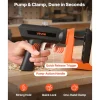 VEVOR Pocket Hole Jig Kit, 1/2", 3/4", 1-1/2" Adjustable, 360° Rotating Handle, Jig Pocket Hole System with 260 Screws, C-Clamp, Stop Collar, Drill Bit, Easy Clamping and Adjusting, for Woodworking