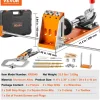 VEVOR Pocket Hole Jig Kit, 34 Pcs Pocket Hole Jig System with 11" C-clamp, Fixture, Step Drills, Wrenches, Drill Stop Rings, Square Drive Bits, Toolbox, Adjustable, for DIY Carpentry Projects
