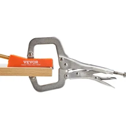 VEVOR Pocket Hole Jig, 56 Pcs Mini Jig Pocket Hole System with 9" C-clamp, Step Drill, Wrench, Square Drive Bit, Drill Stop Ring, and Screws, for DIY Carpentry Projects