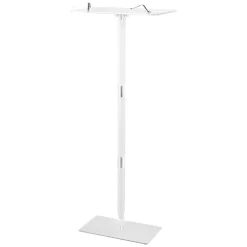 VEVOR Podium Stand, 43-Inch Acrylic Lectern, Portable Laptop Desk with Wide Reading Surface, Book Clips, Adjustable Angle, Floor-Standing, for Classroom, Wedding, Conference, Lecture and Concert