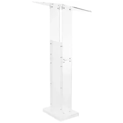 VEVOR Podium Stand, 50-Inch Acrylic Lectern, Portable Laptop Desk with Wide Reading Surface and Storage Shelf, Book Stopper, Floor-Standing, for Classroom, Wedding, Conference, Lecture and Concert