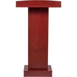 VEVOR Podium Stand, 41-Inch Wooden Lectern, Laptop Desk with Wide Reading Surface and Storage Shelf, Edge Stopper, Elegant Design, Flool-Standing, for Classroom, Conference, Church, and Presentation