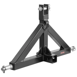 VEVOR 3 Point Hitch Receiver with 2 in Receiver, 3pt Quick Hitch Attachment, 3,000 lbs Capacity, Heavy Duty Tractor Tow Drawbar Adapter, Compatible with Kubota, Mahindra, John Deere, Massey Ferguson