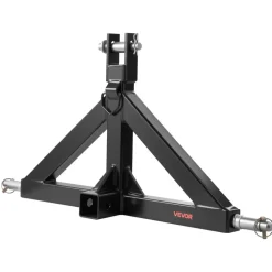 VEVOR 3 Point Hitch Receiver with 2 in Receiver, 3pt Quick Hitch Attachment, 3,000 lbs Capacity, Heavy Duty Tractor Tow Drawbar Adapter, Compatible with Kubota, Mahindra, John Deere, Massey Ferguson