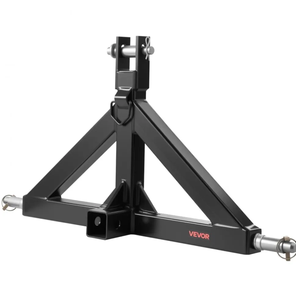 VEVOR 3 Point Hitch Receiver with 2 in Receiver, 3pt Quick Hitch Attachment, 3,000 lbs Capacity, Heavy Duty Tractor Tow Drawbar Adapter, Compatible with Kubota, Mahindra, John Deere, Massey Ferguson