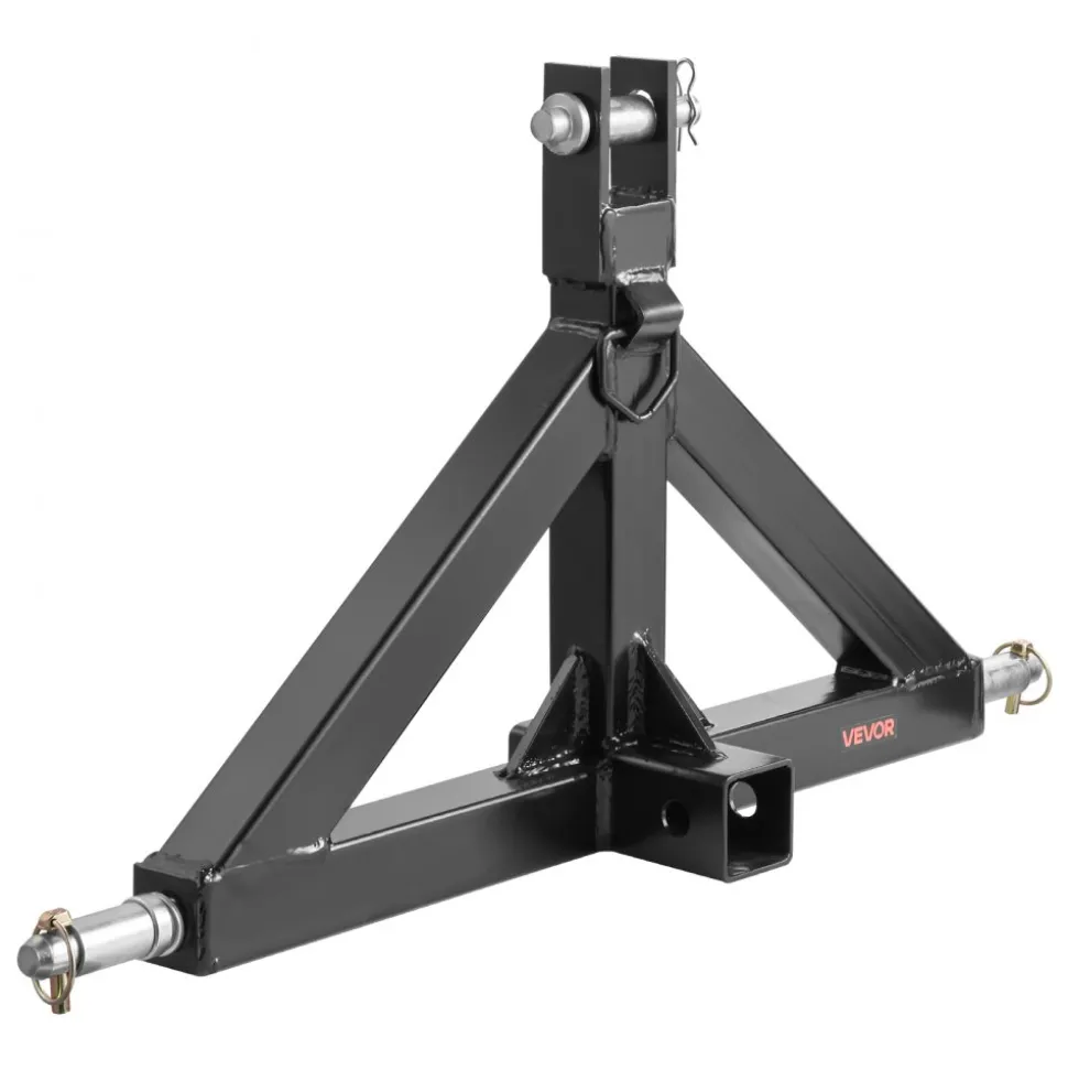 VEVOR 3 Point Hitch Receiver with 2 in Receiver, 3pt Quick Hitch Attachment, 3,000 lbs Capacity, Heavy Duty Tractor Tow Drawbar Adapter, Compatible with Kubota, Mahindra, John Deere, Massey Ferguson