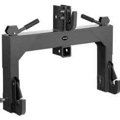 VEVOR 3-Point Quick Hitch with 2 in Receiver, 3000 Lbs Lift Capacity, 3-Pt Hitch with 5 Level Adjustable Bolt, Adaptation to Category 1 & 2 Tractor, Heavy Duty 3 Point Attachments, Black
