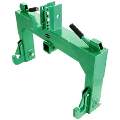 VEVOR 3-Point Quick Hitch with 2 in Receiver, 3000 Lbs Lift Capacity, 3-Pt Hitch with 5 Level Adjustable Bolt, Adaptation to Category 1 & 2 Tractor, Heavy Duty 3 Point Attachments, Green