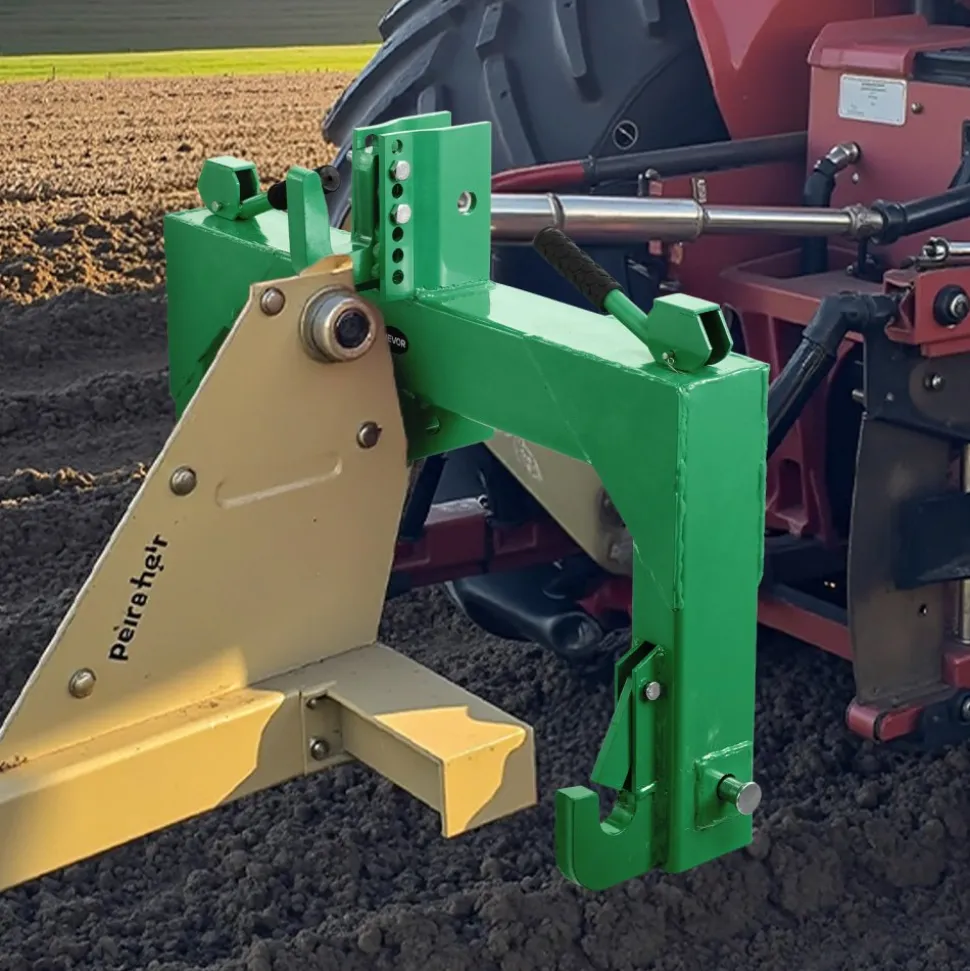 VEVOR 3-Point Quick Hitch with 2 in Receiver, 3000 Lbs Lift Capacity, 3-Pt Hitch with 5 Level Adjustable Bolt, Adaptation to Category 1 & 2 Tractor, Heavy Duty 3 Point Attachments, Green