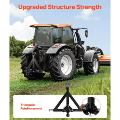 VEVOR 3 Point Trailer Hitch 2 in Receiver, 3pt Quick Hitch Attachment with 3 Trailer Balls, Tractor Tow Drawbar Adapter, Compatible with Kubota, Mahindra, Ford, Yanmar, John Deere, Massey Ferguson