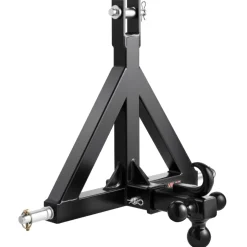 VEVOR 3 Point Trailer Hitch 2 in Receiver, 3pt Quick Hitch Attachment with 3 Trailer Balls, Tractor Tow Drawbar Adapter, Compatible with Kubota, Mahindra, Ford, Yanmar, John Deere, Massey Ferguson