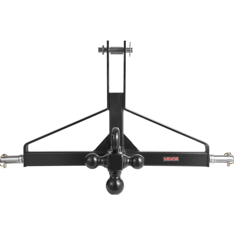 VEVOR 3 Point Trailer Hitch with 2 in Receiver, 3pt Quick Hitch Attachment, Heavy Duty Tractor Tow Drawbar Adapter, Compatible with Kubota, Mahindra, Ford, Yanmar, John Deere, Massey Ferguson