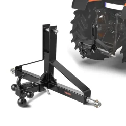 VEVOR 3 Point Trailer Hitch with 2 in Receiver, 3pt Quick Hitch Attachment, Heavy Duty Tractor Tow Drawbar Adapter, Compatible with Kubota, Mahindra, Ford, Yanmar, John Deere, Massey Ferguson