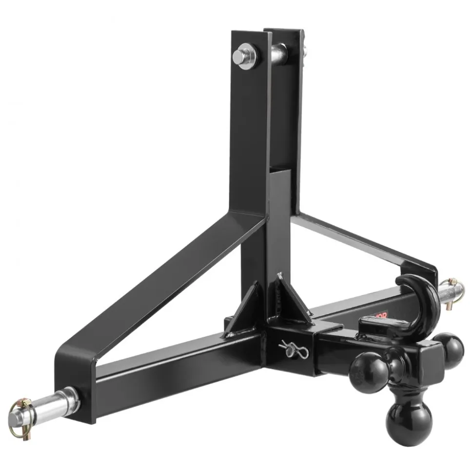 VEVOR 3 Point Trailer Hitch with 2 in Receiver, 3pt Quick Hitch Attachment, Heavy Duty Tractor Tow Drawbar Adapter, Compatible with Kubota, Mahindra, Ford, Yanmar, John Deere, Massey Ferguson