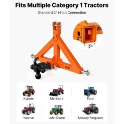 VEVOR 3 Point Trailer Hitch with 2