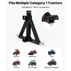 VEVOR 3 Point Trailer Hitch with 2